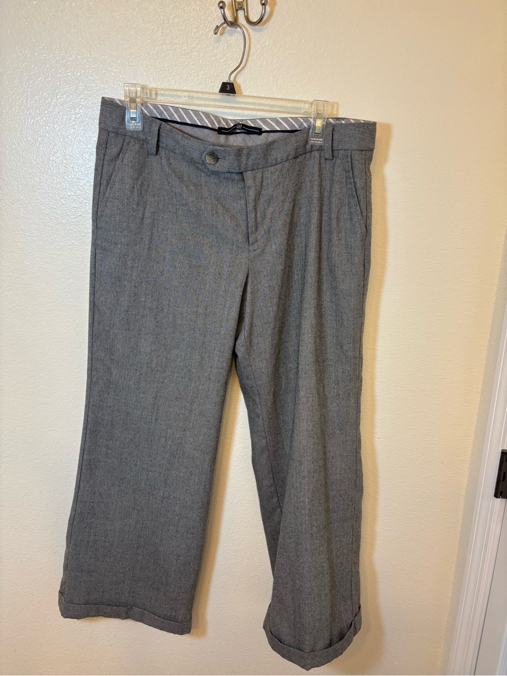GAP Women's grey wool Wide Leg Dress Pants